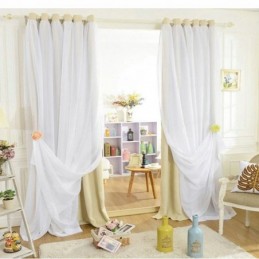 Countryside Double Layer Curtains Blackout Ready Made Advanced Customization
