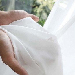 Solid White Sheer Curtain Made to Measure Curtain Modern Simple Living Room Bedroom Study Fabric