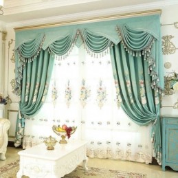 Breathable Embroidery Sheer Curtain Made to Measure Curtain American Luxury Window Treatment