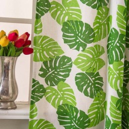 Banana Leaf Printing Curtain Made to Measure Curtain Nordic Style Living Room Bedroom Study Semi Blackout Fabric
