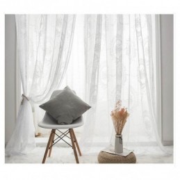 European Style Sheer Curtain Made to Measure Curtain Panel Lace Rose & Mirror Voile Balcony Bay Window One