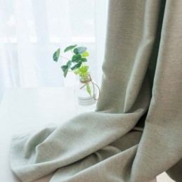 Solid Green Blackout Curtain Made to Measure Curtain Modern Simple Living Room Bedroom Fabric