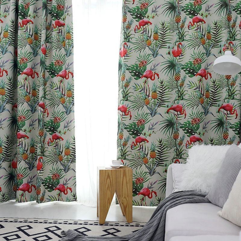 Flamingo Blackout Made to Measure Curtain Made to Measure Curtain Animal Jungle Theme