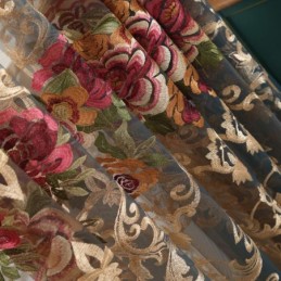 Nordic Sheer Curtain Made to Measure Curtain Luxury Breathable Embroidery Living Room