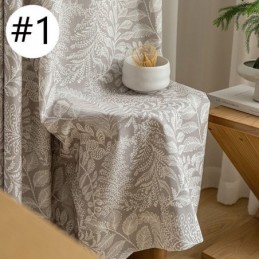Leaf Printed Curtains American Style Polyester