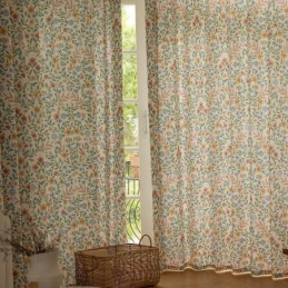 Linen Curtains American Style Small Floral Print