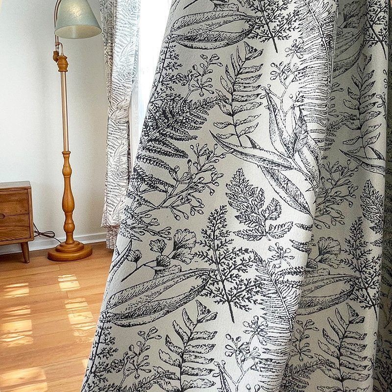 Chenille Curtains American Dark Jacquard