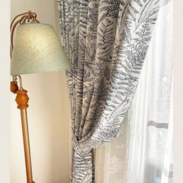 Chenille Curtains American Dark Jacquard