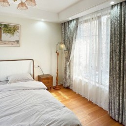 Chenille Curtains American Dark Jacquard