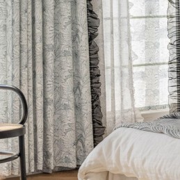 Cotton and Linen Curtains American Plant Printed