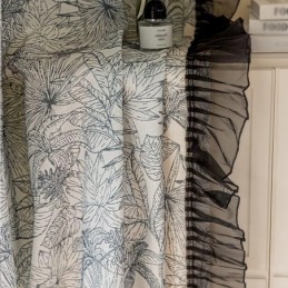 Cotton and Linen Curtains American Plant Printed