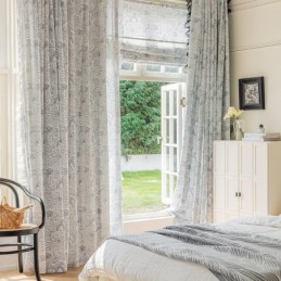 Cotton and Linen Curtains American Plant Printed