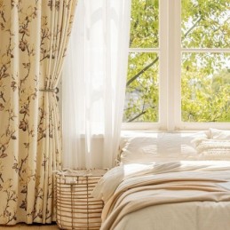 Curtains American Floral Print Blackout