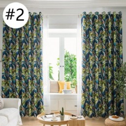 High Precision Curtains American Style Leaf Printed