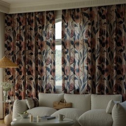 Cotton Curtain Made to Measure Curtain Plant Printed American Style Blackout