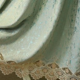 Chenille Semi Blackout Curtain Made to Measure Curtain European Flower Embroidery For Living Room Bedroom