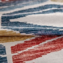 Chenille Curtain Made to Measure Curtain Rhombus Printed Nordic Style Blackout