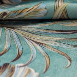 Chenille Blackout Curtains European Style Plant Printed