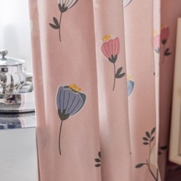 Cotton Curtain Made to Measure Curtain Floral Printed Nordic Style