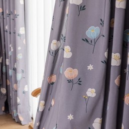 Cotton Curtain Made to Measure Curtain Floral Printed Nordic Style