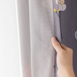 Cotton Curtain Made to Measure Curtain Floral Printed Nordic Style