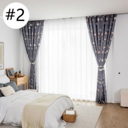 Cotton Curtain Made to Measure Curtain Floral Printed Nordic Style