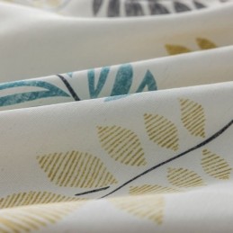 Cotton Curtain Made to Measure Curtain Nordic Style Leaf Printed
