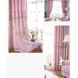 Nordic Blackout Curtains Floral Embroidery For Living Room Bedroom
