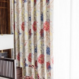 Nordic Style Curtain Made to Measure Curtain Floral Printed Cotton