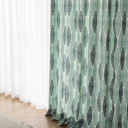 Leaf Printeded Curtain Made to Measure Curtain Nordic Style Cotton