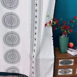 Printed Linen Curtain Made to Measure Curtain Nordic Style For Living Room And Bedroom