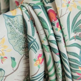Cotton Curtain Made to Measure Curtain American Style Plant Printed