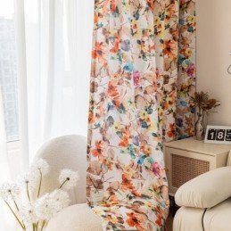 Curtain Made to Measure Curtain Plant Printed American Style