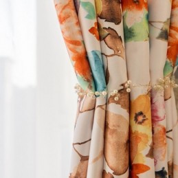 Curtain Made to Measure Curtain Plant Printed American Style