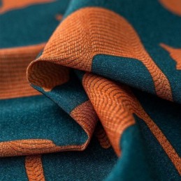 Cotton Curtain Made to Measure Curtain Kitten Printed Nordic Style