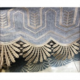 Nordic Chenille Curtains Fawn Embroidery Semi Blackout For Living Room Bedroom