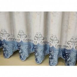 Chenille Curtain Made to Measure Curtain European Flower Embroidery Semi Blackout For Living Room Bedroom