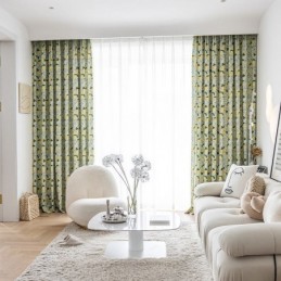 Cotton Curtain Made to Measure Curtain Fruit Printed Nordic