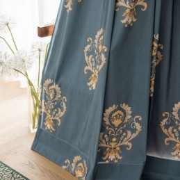 Cotton Curtain Made to Measure Curtain European Flower Printed Style