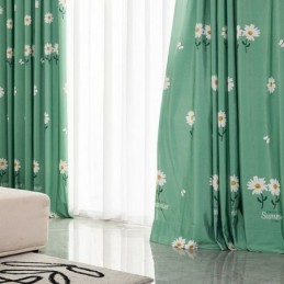 Cotton Curtain Made to Measure Curtain Nordic Style Flower Printed