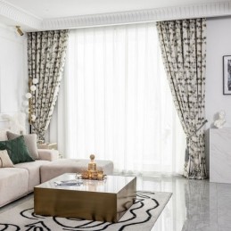 Cotton Curtain Made to Measure Curtain Leaf Printed Nordic