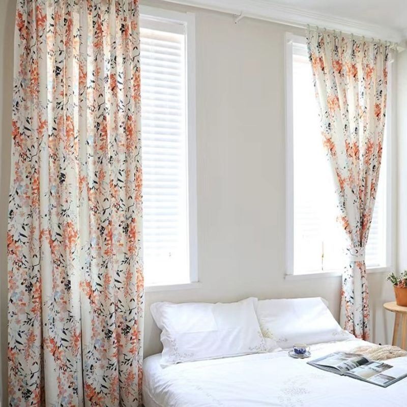 Botanical Print Curtains Polyeter Blackout Window Drapes Living Room Bedroom