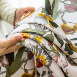 Leaf Printed Curtains American Style Polyester