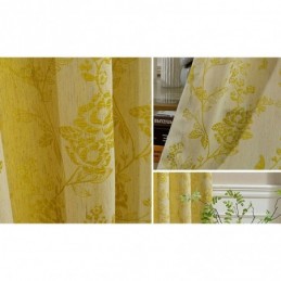 Nordic Blackout Curtains Floral Jacquard Polycotton Curtain Made to Measure Curtain For Living Room Bedroom