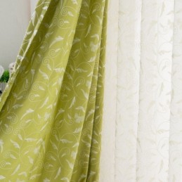 Cotton Blackout Curtain Made to Measure Curtain Vine Embroidered Nordic Style For Living Room Bedroom