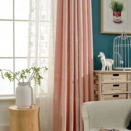 Cotton Blackout Curtain Made to Measure Curtain Nordic Style Embroidered For Living Room Bedroom