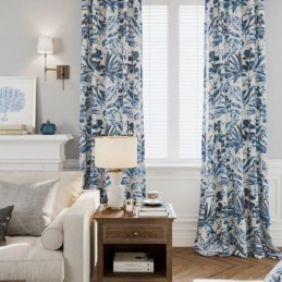 Plants Print Curtain Made...