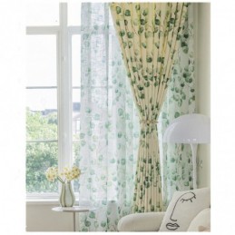 Chevron Curtains American Style Leaf Printed