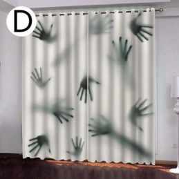 Curtain Made to Measure Curtain Horror Castle Digital Printing American Curtains