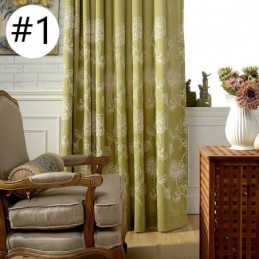 Cotton Linen Blackout Curtain Made to Measure Curtain Nordic Floral Embroidered For Living Room Bedroom